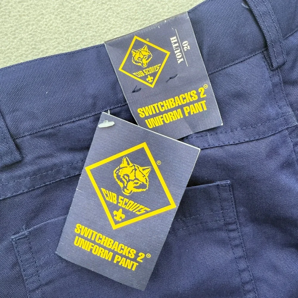 Boy Scouts of America Youth 20 Switchback Uniform Zip Off Cargo‎ Pants Navy Blue